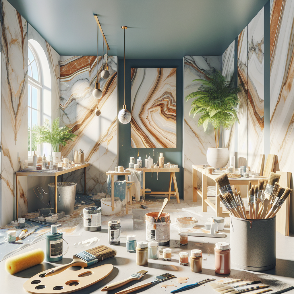 Master the Art of Faux Marble Painting: A Step-by-Step DIY Guide