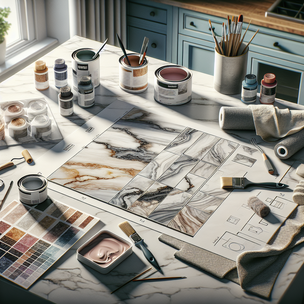 Master the Art of Faux Marble Painting: Transform Your Kitchen Countertops on a Budget