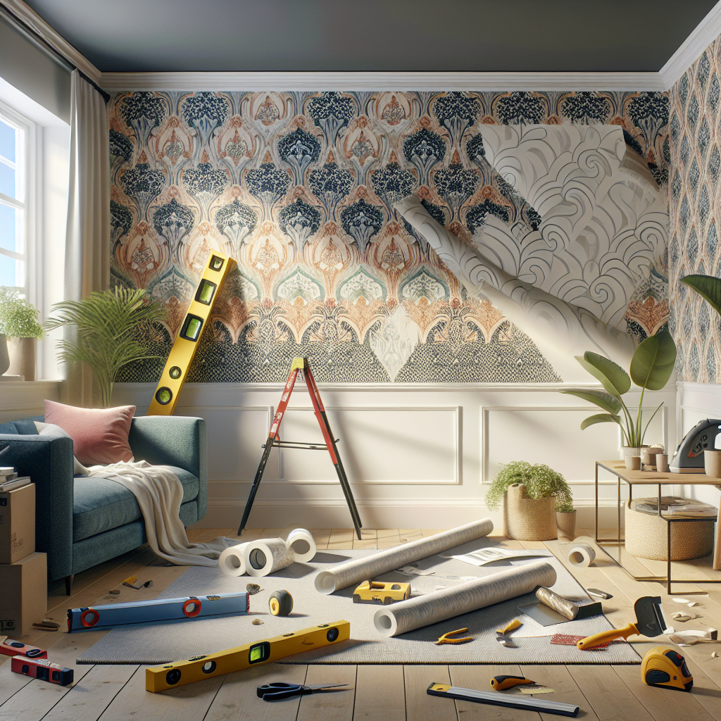 Transform Your Living Room: How to Create a Stunning Accent Wall with Peel-and-Stick Wallpaper