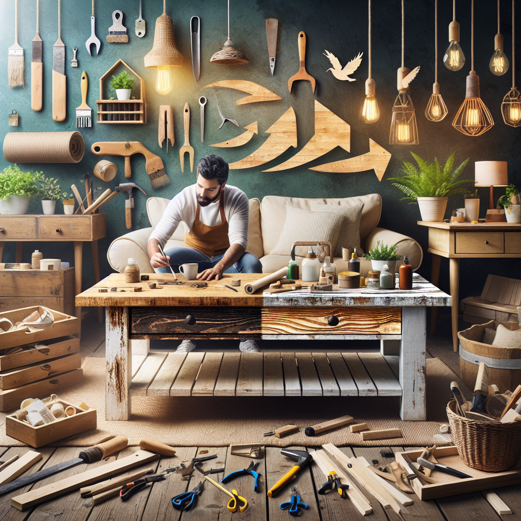 Transform Your Old Coffee Table: A Step-by-Step Guide to Upcycling with Distressed Wood Techniques